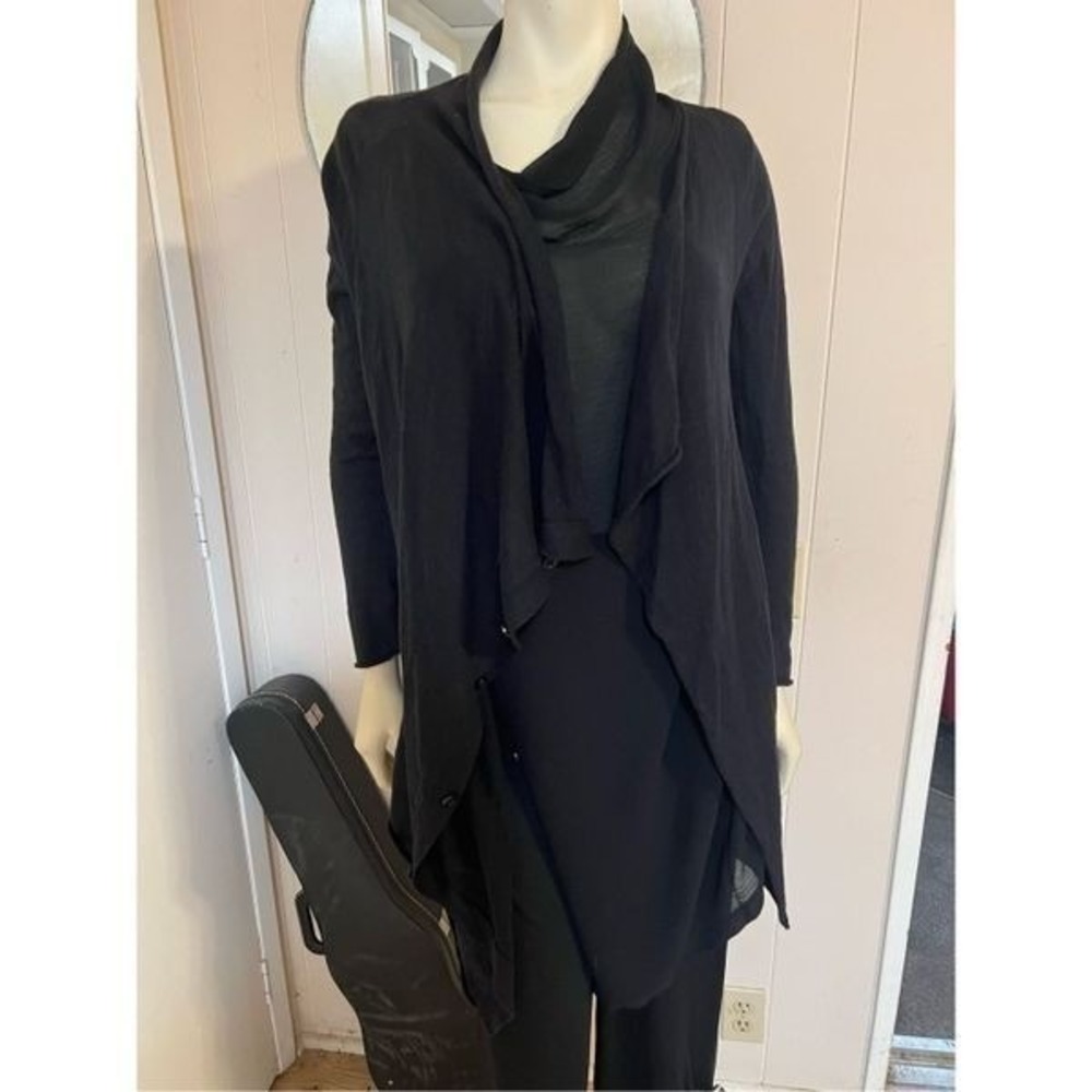 Stella Carakasi Cashmere Blend Black Layered Lagenlook Sweater Gen XS